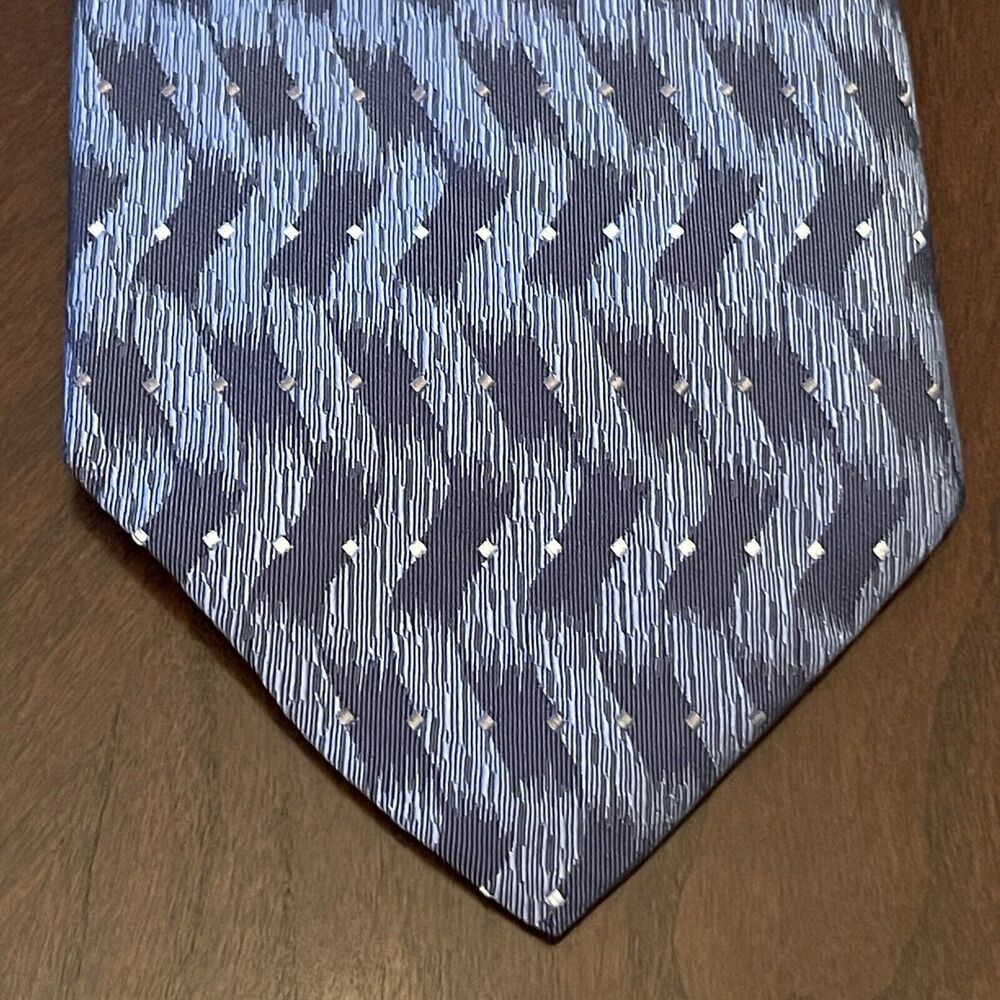 Vintage Linea Uomo Blue Hand Made 100% Silk Men’s Neck Tie Made In Italy